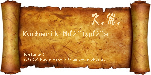 Kucharik Mátyás névjegykártya